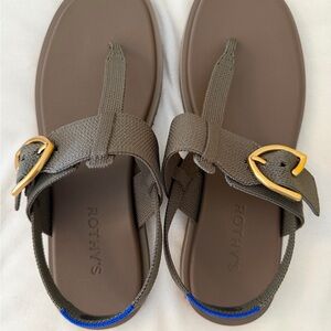 NEW Women’s Rothy's | Safari Green | T-strap Sandals | Size 8.5